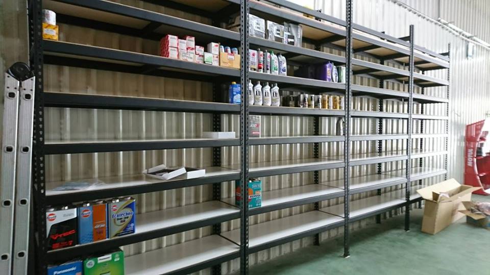 仁德區汽車廠～消光黑免螺絲角鋼展示架&amp;置物架