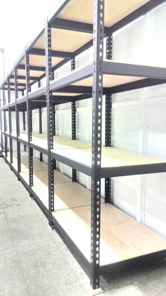 太乙工業區～茶葉消光黑免螺絲角鋼置物架