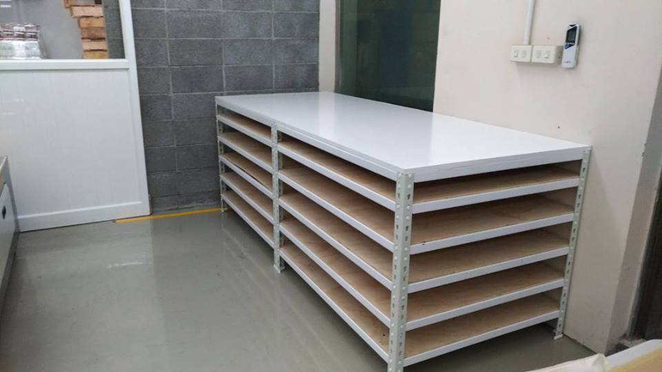 永康區公司～免螺絲象牙白角鋼紙板收納架&nbsp;