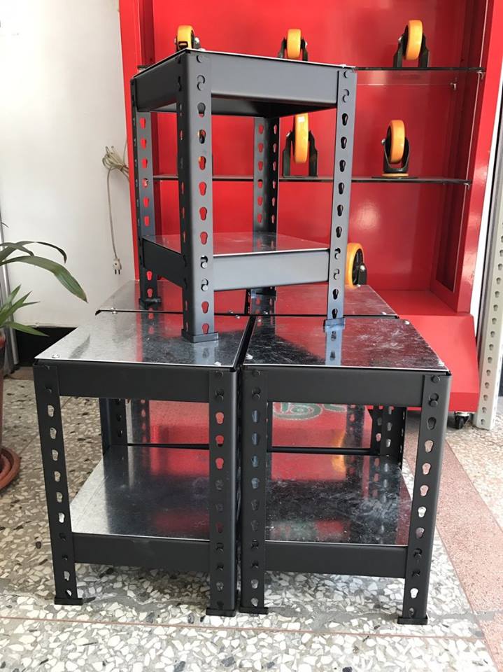 歸仁區應用材料公司～消光黑免螺絲收納架&nbsp;