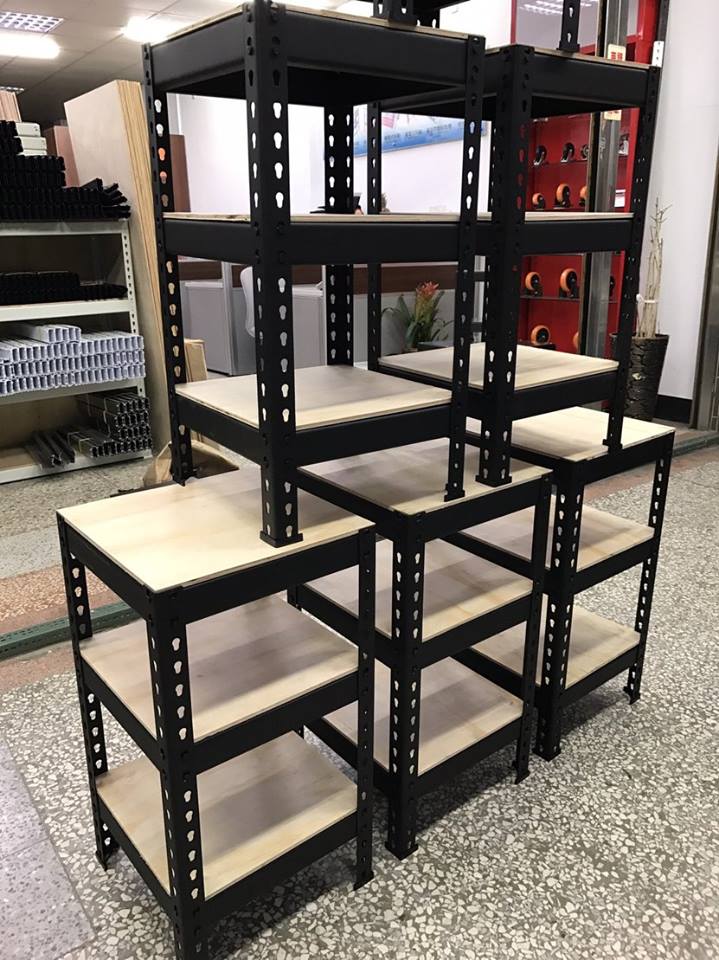 歸仁區應用材料公司～消光黑免螺絲收納架&nbsp;