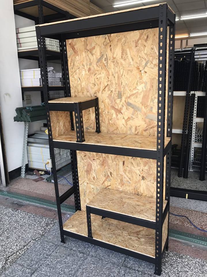 歸仁葉子小舖～消光黑免螺絲角鋼展示架