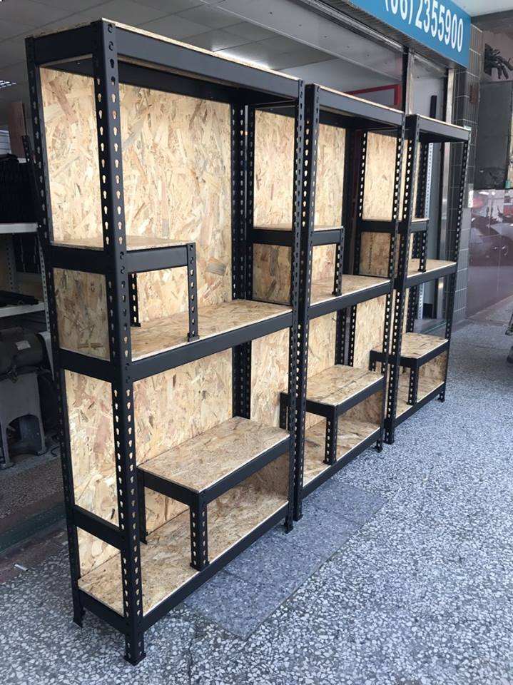 歸仁葉子小舖～消光黑免螺絲角鋼展示架