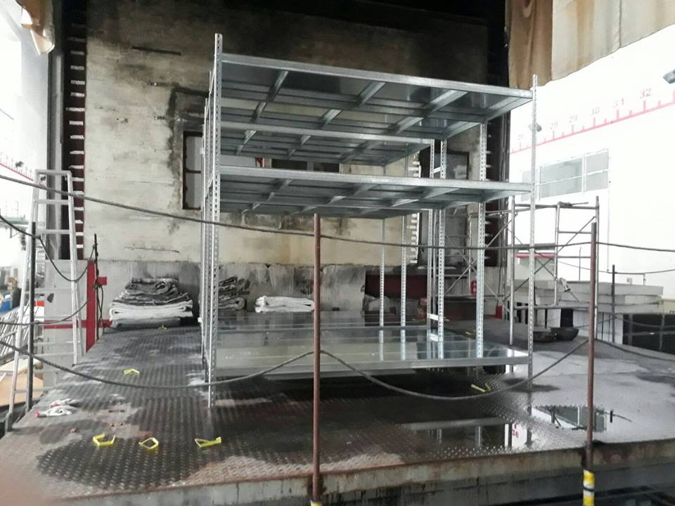 長榮大學～火載量實驗免螺絲鍍鋅角鋼架+鍍鋅鋼板