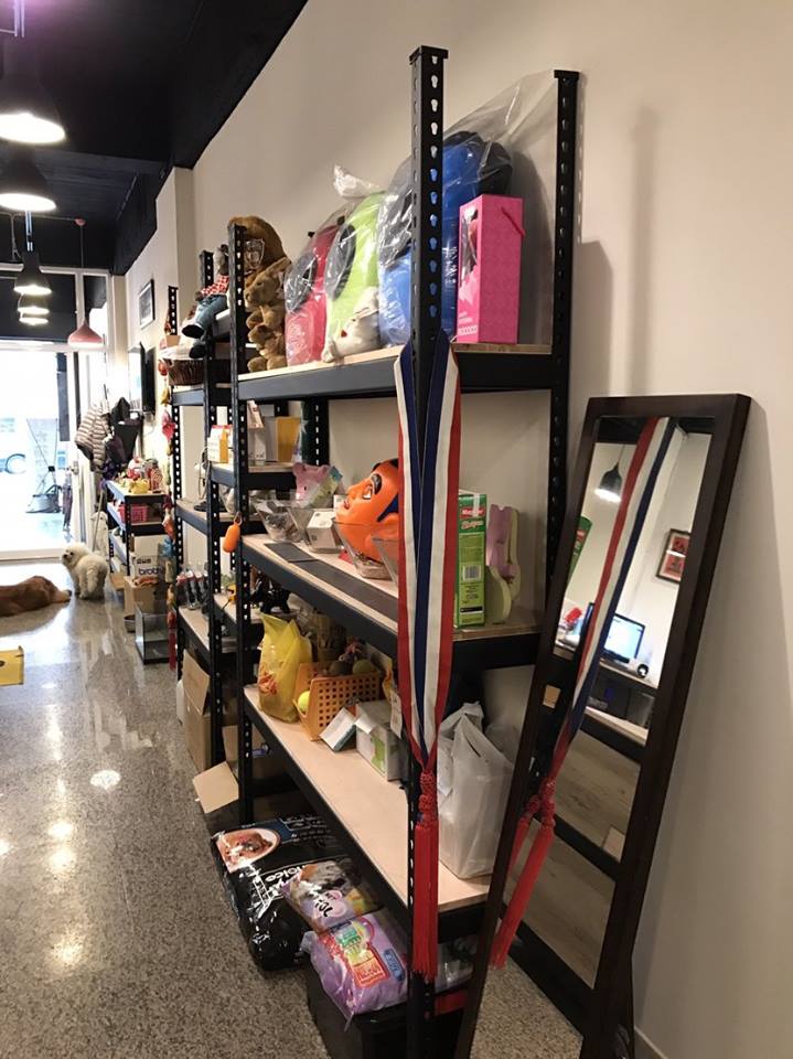 東區寵物店～消光黑免螺絲角鋼展示架