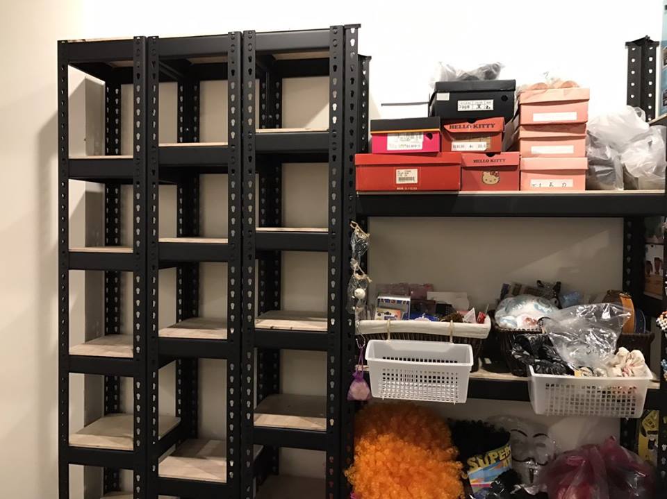 東區寵物店～消光黑免螺絲角鋼展示架