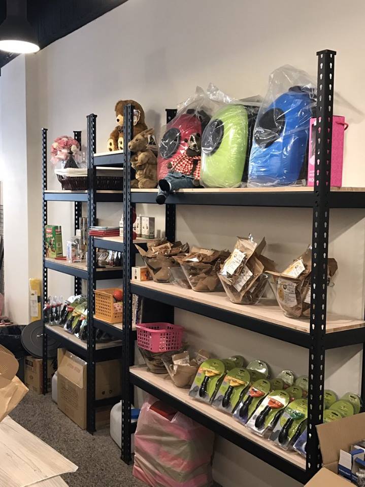 東區寵物店～消光黑免螺絲角鋼展示架