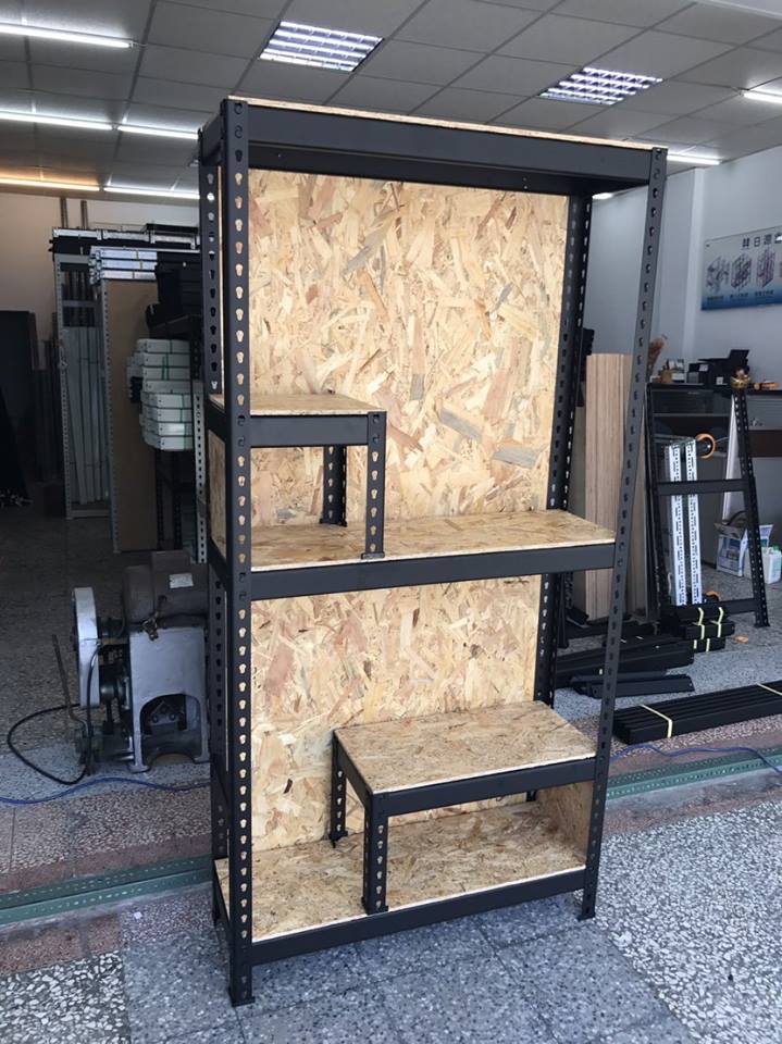 歸仁葉子小舖～消光黑免螺絲角鋼展示架