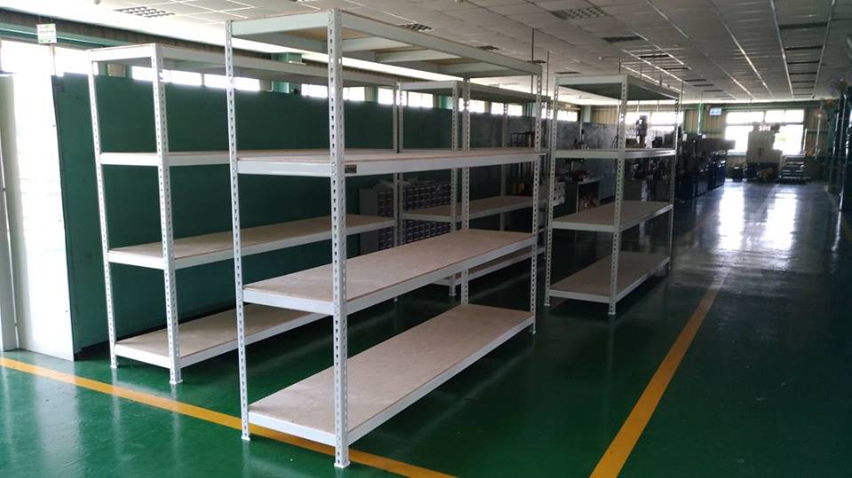 仁德區公司～象牙白免螺絲角鋼置物架
