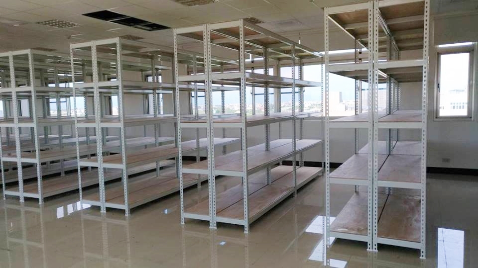 佳里工業區公司～象牙白免螺絲角鋼倉儲物料置物架