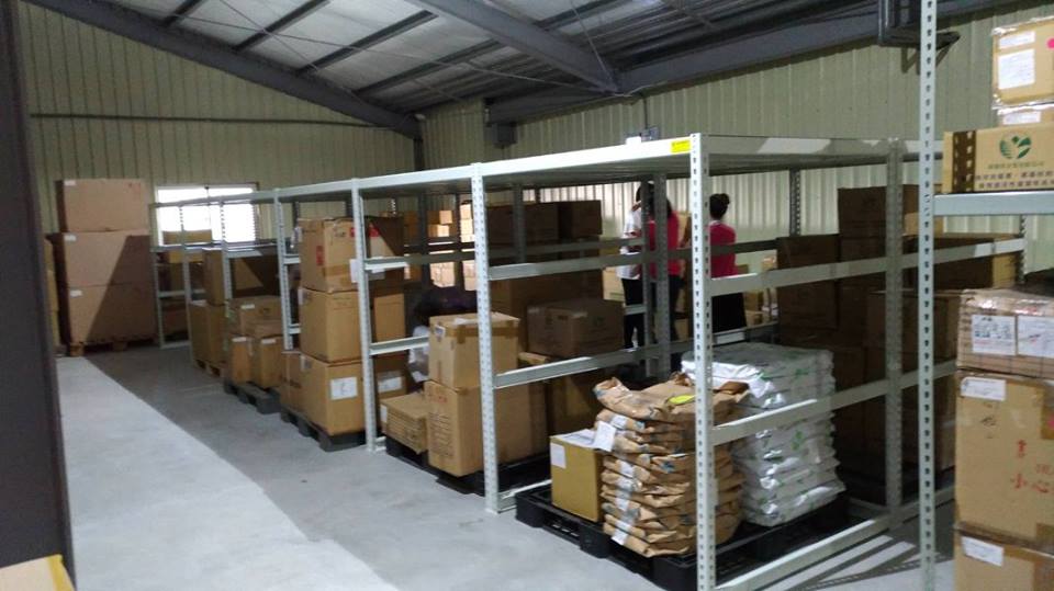 六甲區蘭都觀光工廠~象牙白免螺絲角鋼倉儲架