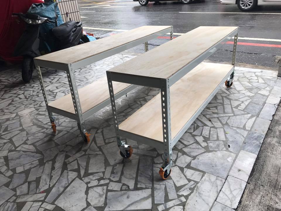 北區超市～象牙白角鋼車輪架&nbsp;