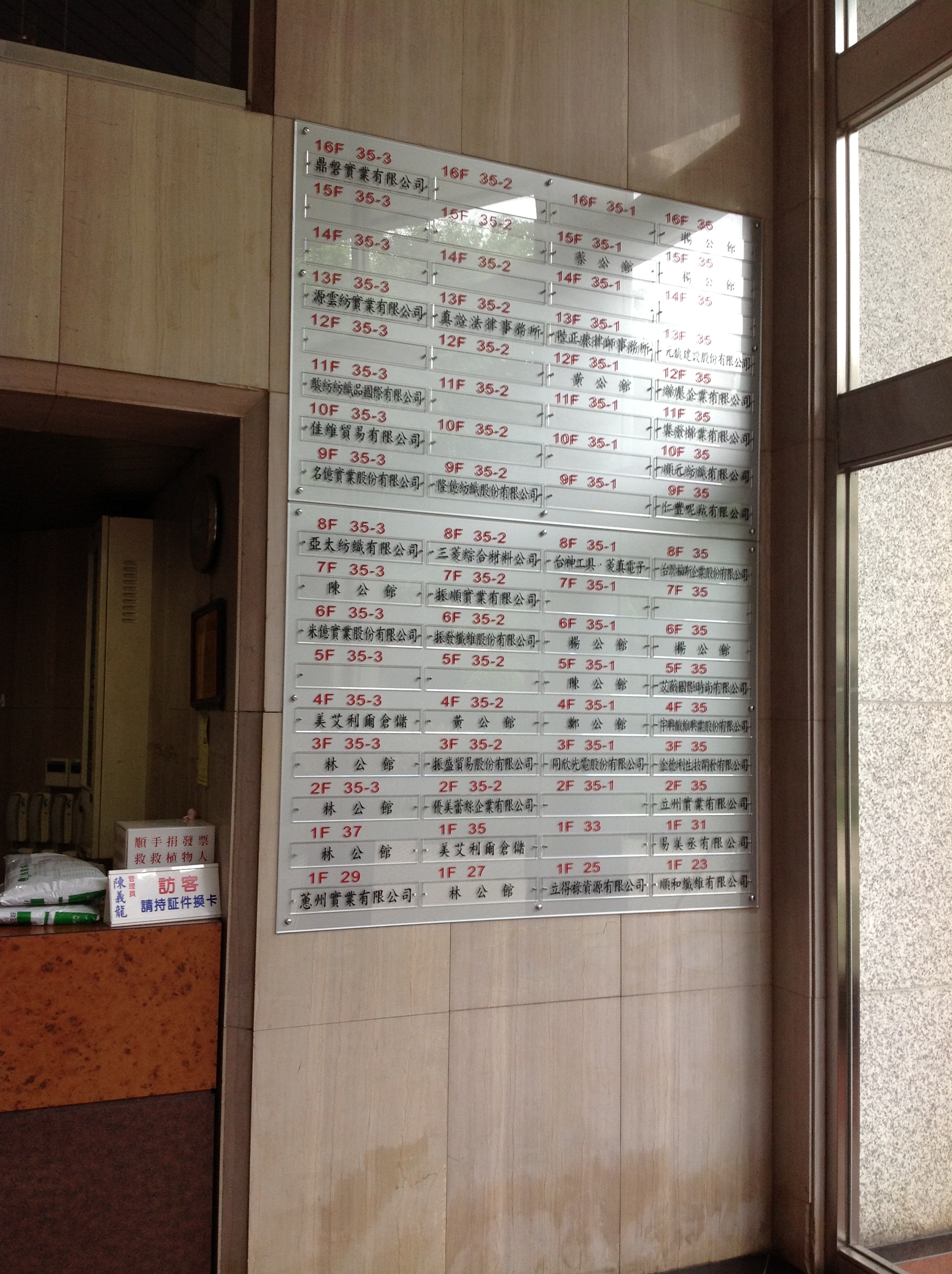 招牌-室內樓層牌