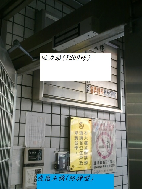 感應密碼機+磁力鎖(1200磅)