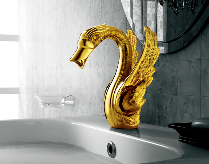 天鵝單把手混合龍頭