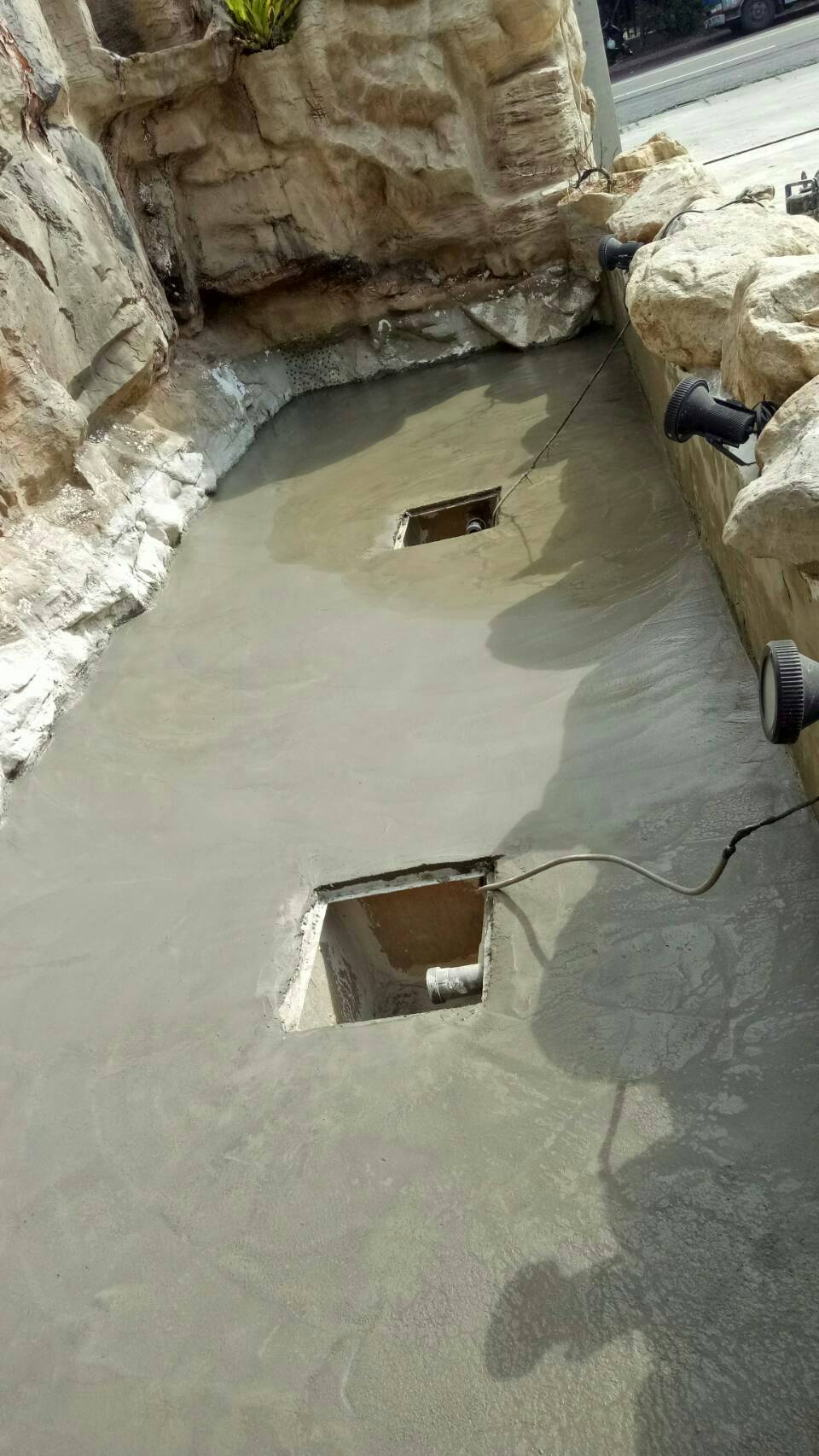 EPOXY魚池貼五層玻纖網防水工程