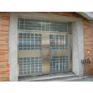 亮面不銹鋼對開門