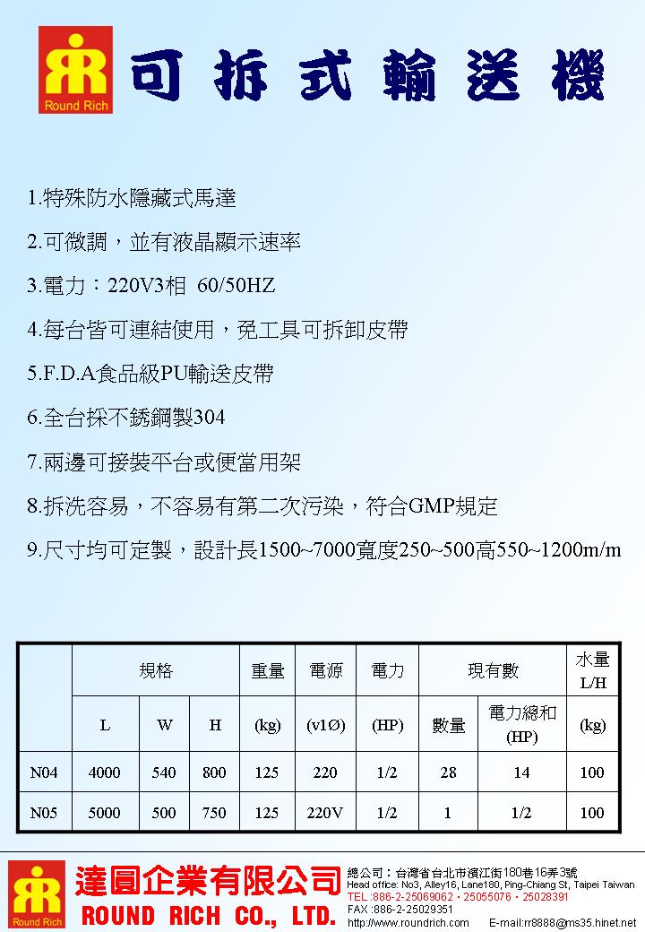 02.2BM-N04可拆式輸送機