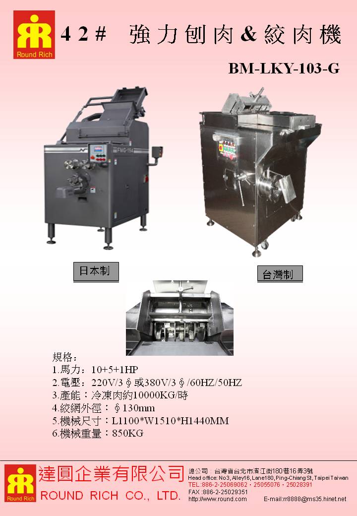 03-1強力刨肉&絞肉機