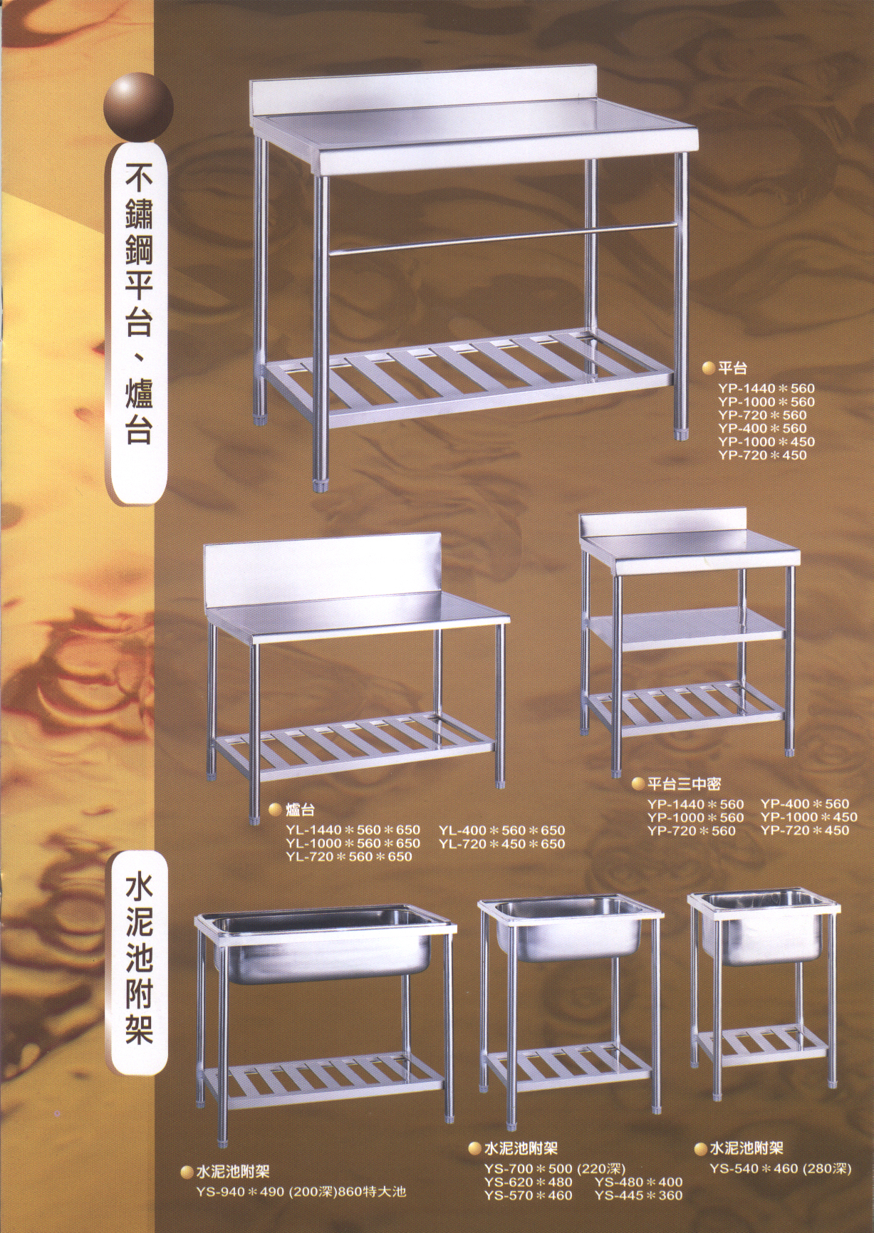 1.不銹鋼平台爐台-水泥池附架