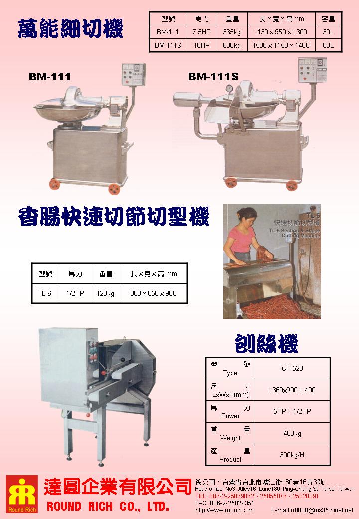 059...BM系列萬能細切機-香腸快速切節切型機-刨絲機