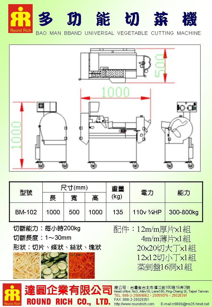 12-2多功能切菜機BM-102