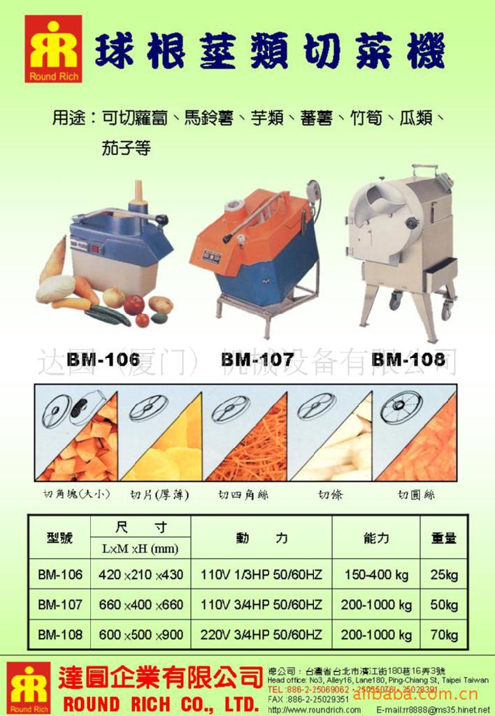 球根莖類切菜機BM-106-2