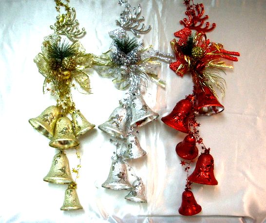 4717622272021聖誕麋鹿+壓花鐘串-金銀紅