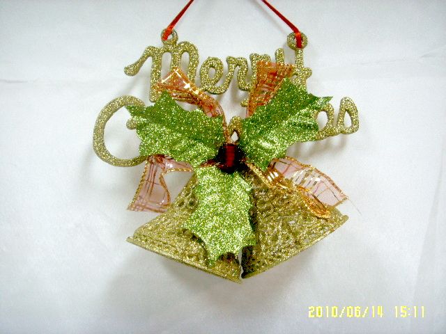 4711542838858聖誕字+鏤空雙鈴吊飾