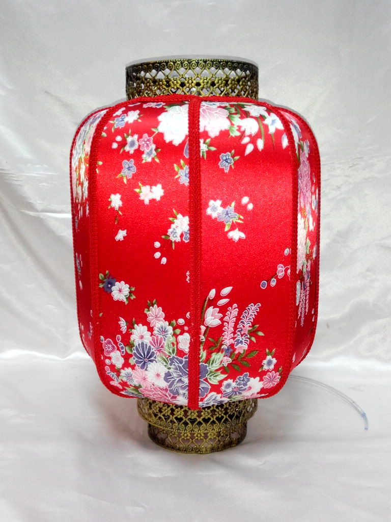 大花絲綢羊皮燈籠