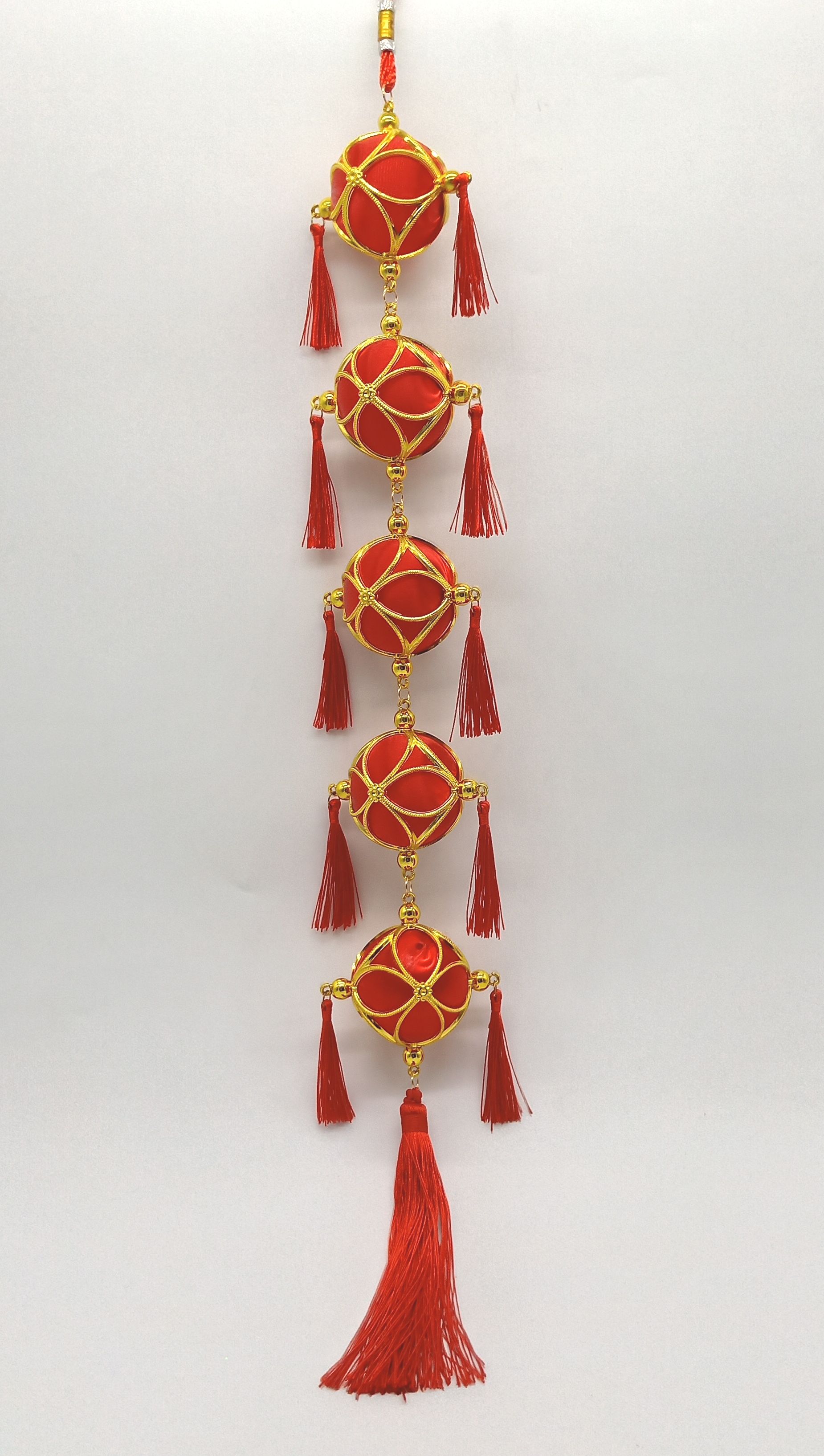 4711075070664-5入5cm金框絲波球吊飾