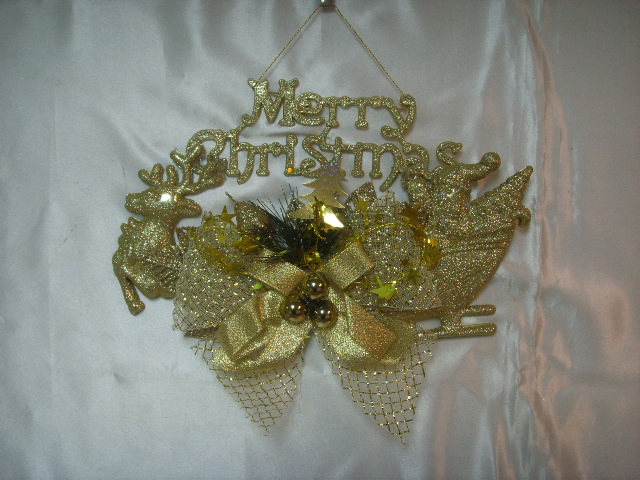 4717622272482金蔥聖誕自+蝴蝶結吊飾