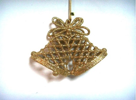 4717622277173金蔥聖誕雙鐘吊飾