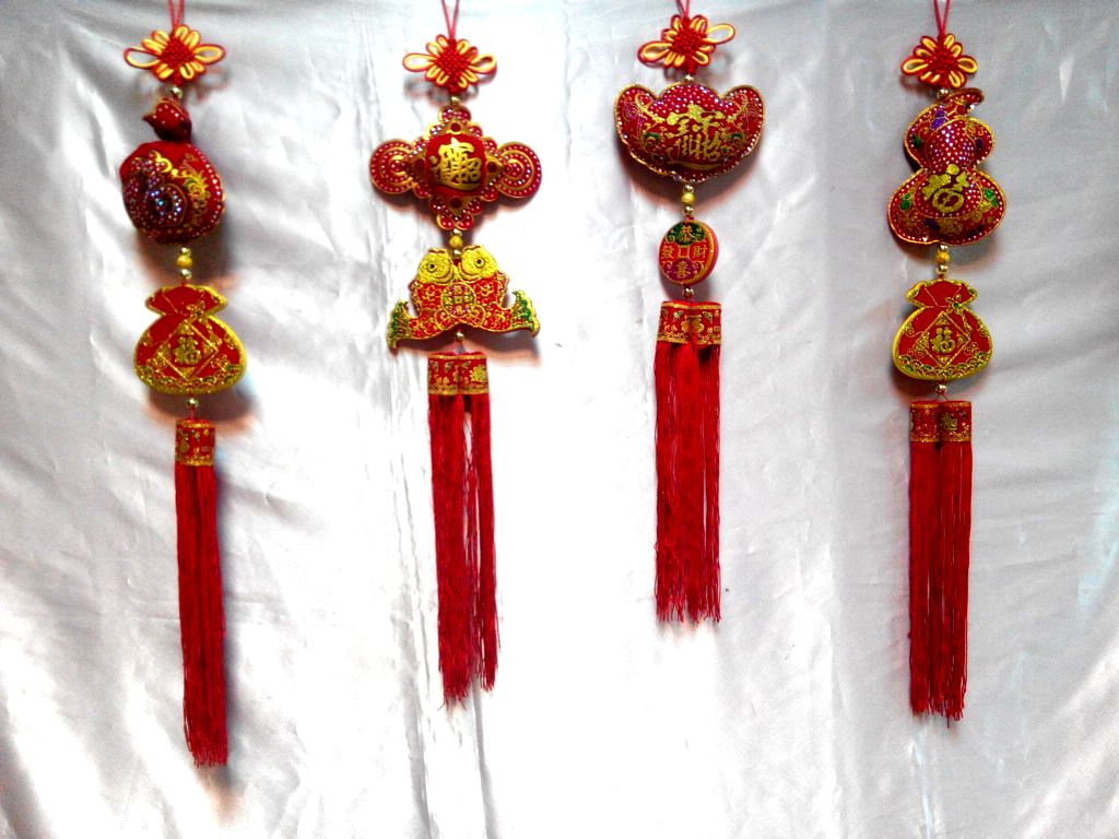 植絨彩鑽吉祥吊飾