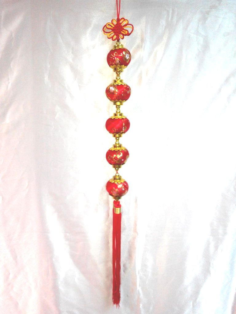 金絲綢緞燈籠串小吊飾