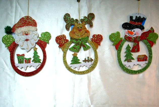 4717622272673彩蔥泡棉聖誕吊飾