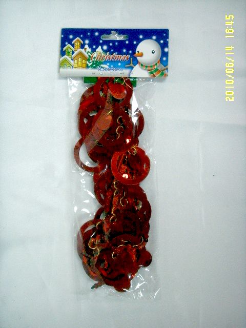 4711542838674-180cm圈圈聖誕鏈條-紅