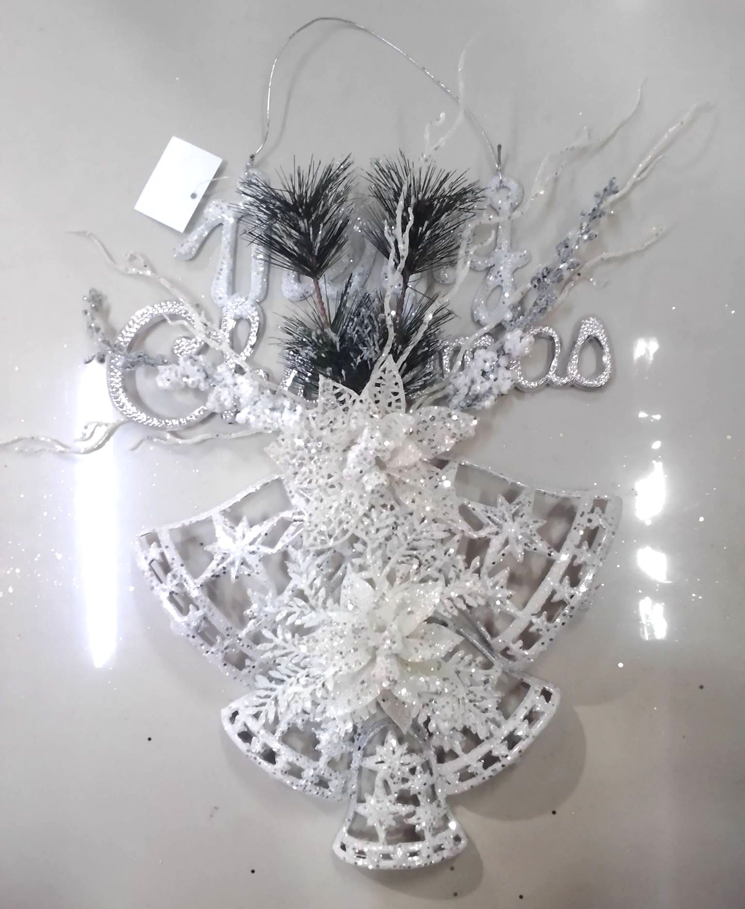 4715872470252銀白聖誕鐘吊飾