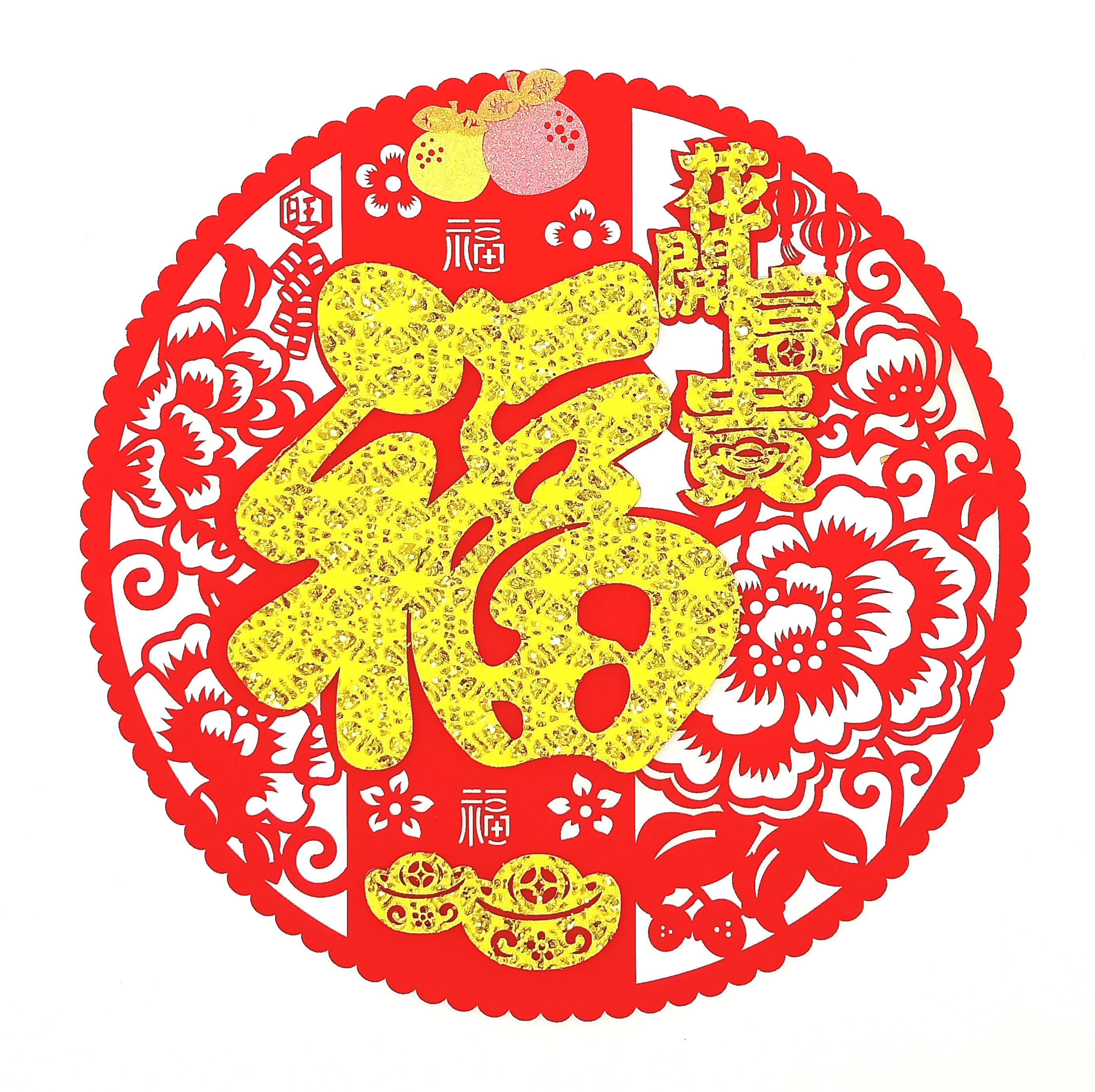 4711075071159閃鑽花開富貴福門貼