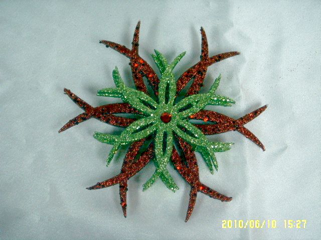 4711542830340紅綠蔥雪花吊飾C