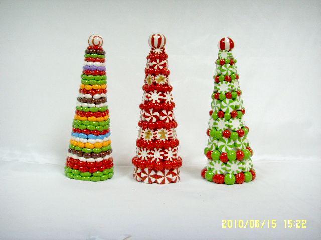 4711542838537-8吋彩色糖果圓椎樹擺飾