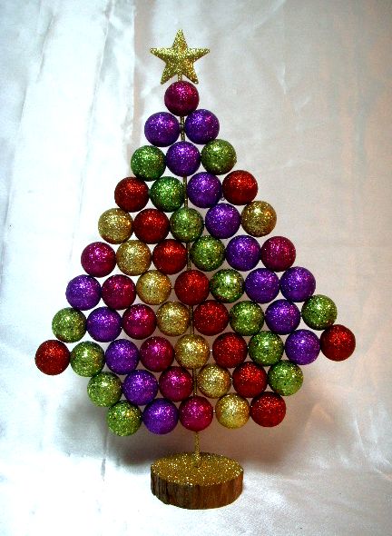 4717622273144多彩聖誕球樹-紫紅