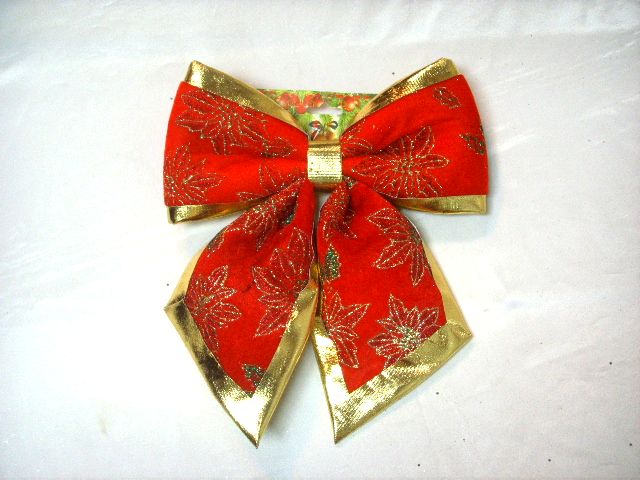 4715872473727-金蔥紅絨布大蝴蝶結吊飾