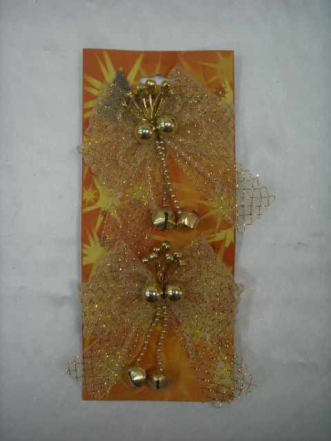 4711542832405-2入金紅網紗蝴蝶結+鈴噹吊飾