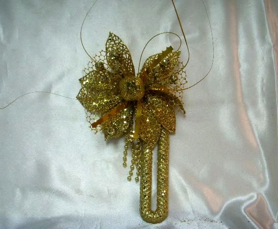 4717622272413金蔥聖誕拐杖吊飾