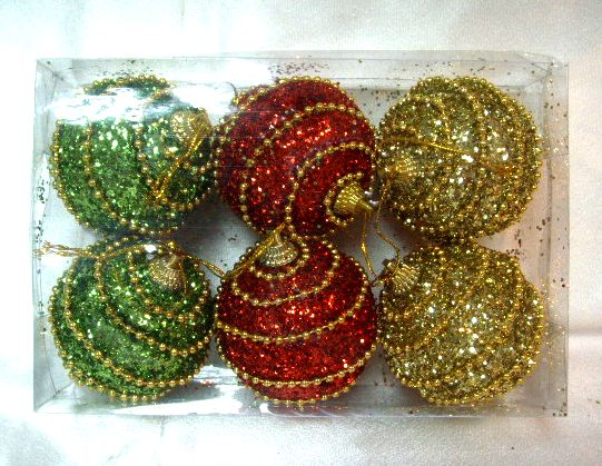 4717622273182-6入60mm金銀紅聖誕球-金珠