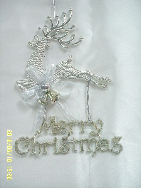 4711542830296麋鹿+聖誕字吊飾(金紅)