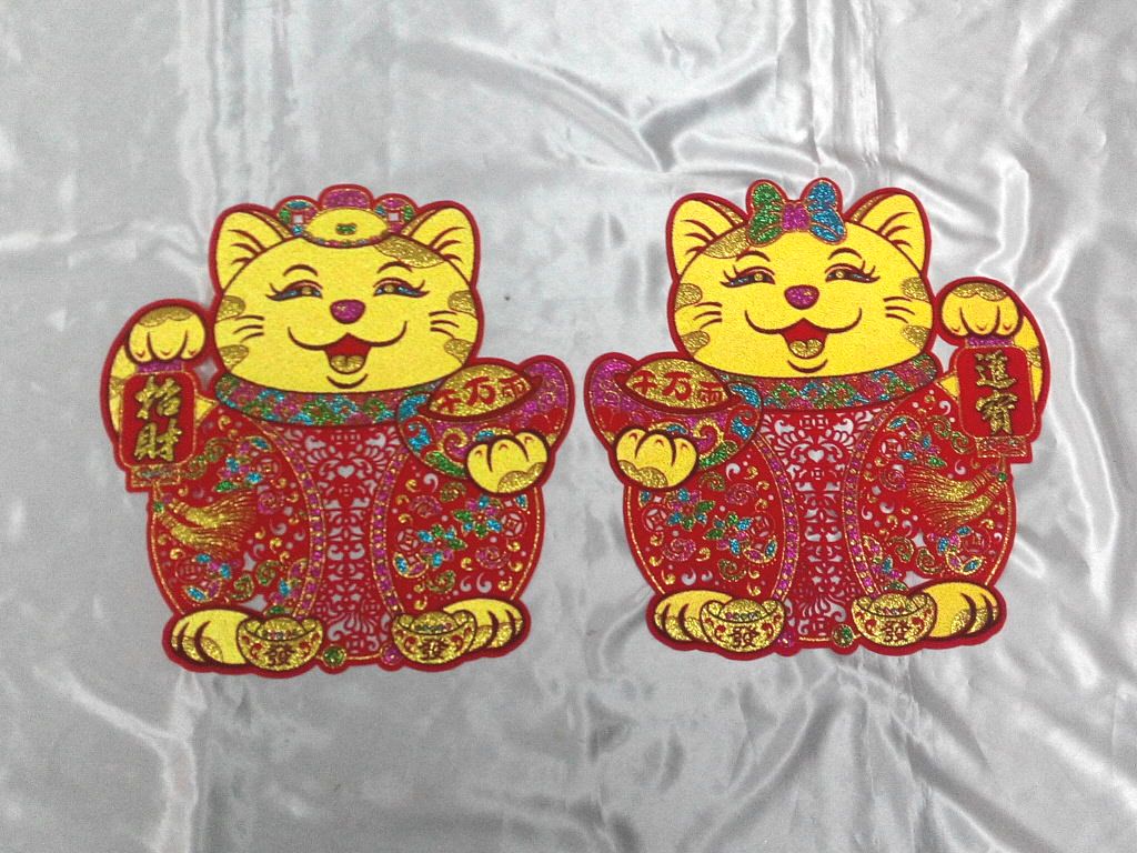 招彩貓彩蔥大門貼