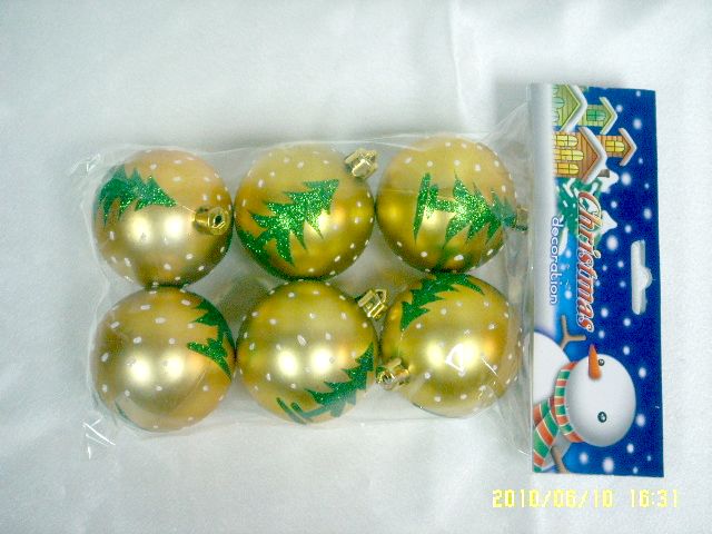 4711542830661-6入60mm聖誕樹雪花球-金