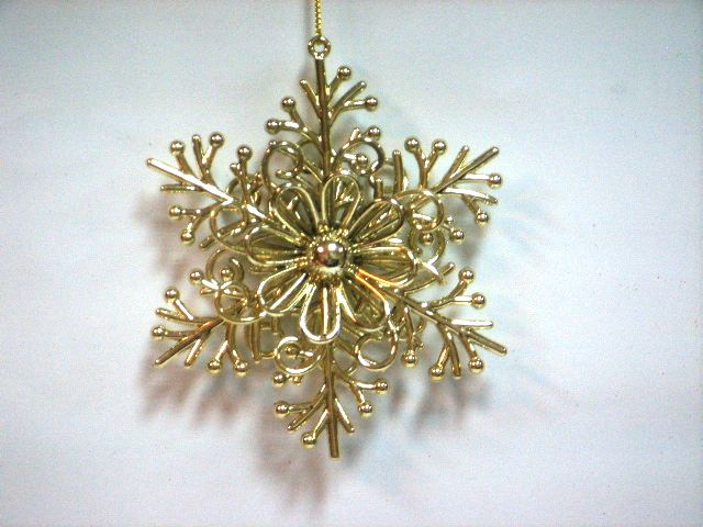 4717622277159金色聖誕雪花吊飾